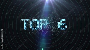 NUMBER 1, Top Ten Numbers Animation with Alpha Channel, Rendering, Background, Loop,