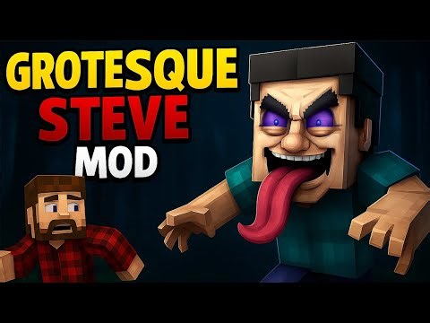 Grotesque Steve Scary Mod [1.21.1] - Creepiest Minecraft Horror Mod Ever Made!