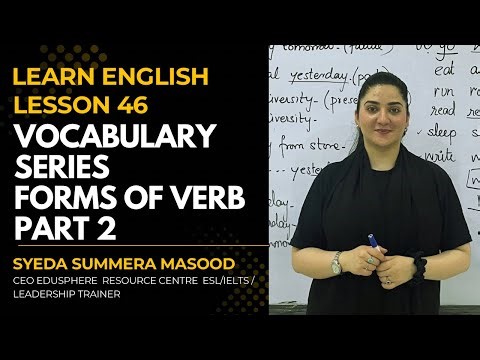 Lesson 46 Forms of verb Part 2