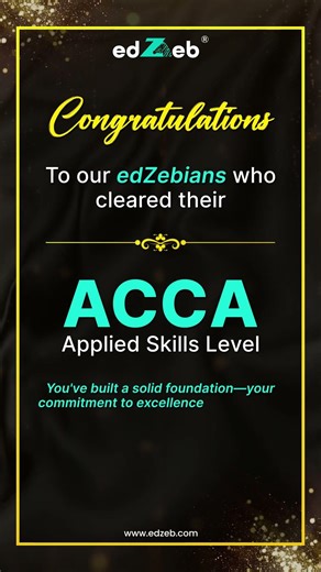 ACCA Applied Skills Cleared | edZeb Achievers