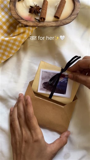 Gift hampers | handmade gifts | wedding gifts on Instagram: "ख़त For her “Handmade khat crafted with vintage paper, soft textures, and minimal aesthetics — a personalised love letter that captures real emotions. This DIY gift is perfect for anniversaries, birthdays, or surprise moments. Each letter includes heartfelt notes, aesthetic detailing, and sustainable materials. A meaningful, emotional gift for her that expresses love, gratitude, and memories in the most timeless way.” SEO Keywords you’