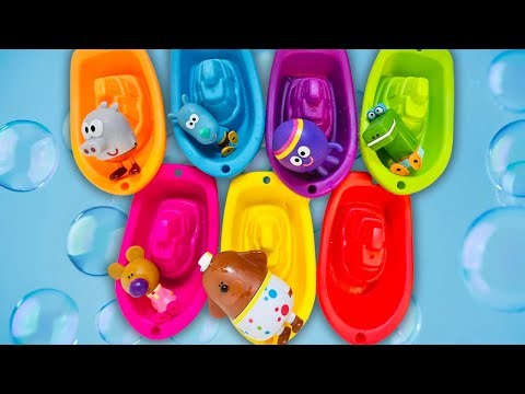 Hey Duggee Toys Squirrels BOATS COLORFUL Floating Bath Learning Colors with Kittens!