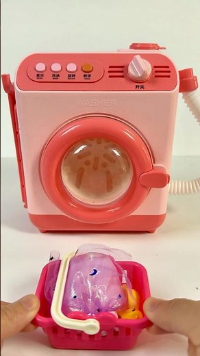 Tiny Washing Machine Toy Fun! Let’s Do Toy Laundry! | Toys