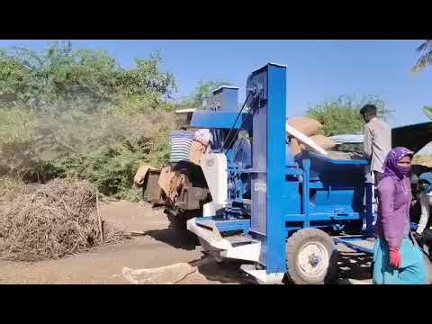 CASTOR THRESHER/SHELLER with ELEVATOR direct loading into Farm Trailer. Mamona Decorticator