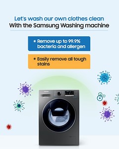 3.7K views · 123 reactions | Let's wash our clothes ourselves with the Samsung washing machine. Stay home, and stay healthy and safe. To learn more and order, visit: https://www.samsung.com/bd/washers-and-dryers/ #samsung #samsungce #samsungbangladesh #samsungwashingmachine | Samsung | Facebook