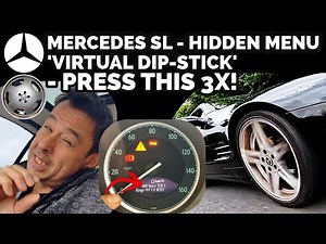 Mercedes SL - Hidden 'Virtual Dip-Stick' Menu - Press This 3x! How To Check Oil level 2 Methods
