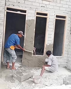 1.7M views · 9.3K reactions | How to plaster the wall around of door frame and window frame | Andris Brick Art | Facebook