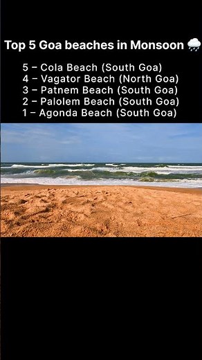 Top 5 Beaches in Goa You Must Visit in 2025 #goa #goabeach #goainmonsoon