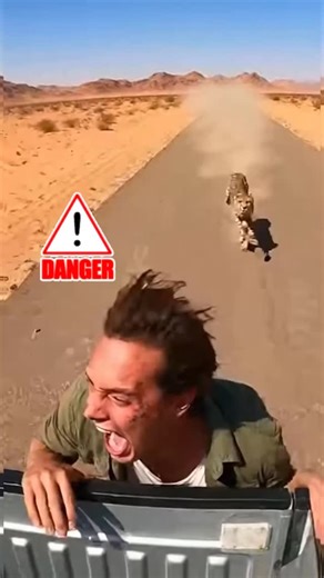 Petcoo | Chased by a Cheetah at Full Speed! 🐆💨 Can You Handle This POV? Hold on tight! A terrified man clings to a speeding truck while a cheetah... | Instagram