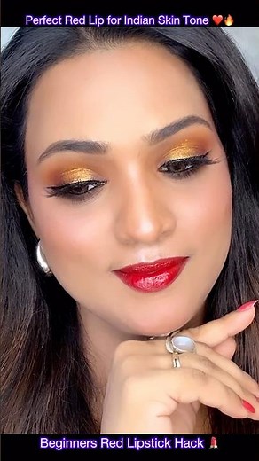 How To Apply Red Lipstick For Beginners | Bold Red Lip Tutorial #Shorts