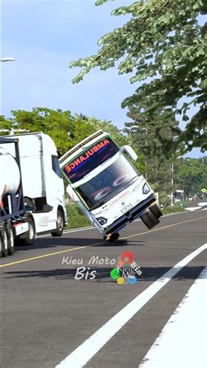 Wobbly Bus Chasing Clout Ends Up Crashing 🤣 #shorts #basuribussid #bussid