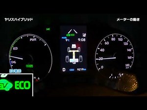 ヤリス ハイブリッド メーター エネルギーモニター表示