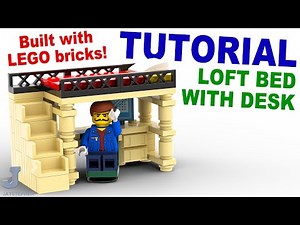 How To Make A Loft Bed With Desk Using LEGO Bricks Tutorial