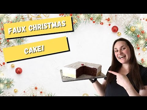 HOW TO MAKE A FAUX CHRISTMAS CAKE FOR DISPLAY! Quick and Easy fake cake for the holidays!