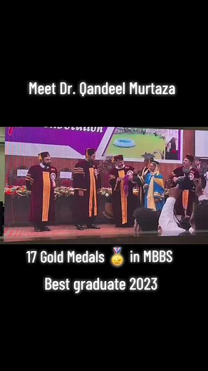 Dr. Qandeel Murtaza — 17 Gold Medals & Best Graduate 2023