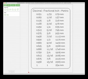 Fraction Decimal Metric Chart: Laser Cut Project Files - Etsy