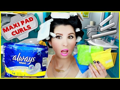 Maxi Pad Curls: Curl Your Hair With Maxi Pads!