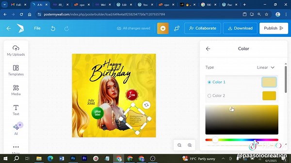 I Designed My First Birthday Flyer Using PosterMyWall - Beginner Friendly! If you're a beginner looking to design party flyers, invitations, or posters without needing advanced design skills, PosterMyWall is a great place to start. 💡 What you'll learn: How to create a birthday flyer from scratch Choosing templates and customizing designs Adding images, text, and decorations Exporting your flyer for print or social media #BirthdayFlyer, #PosterMyWall, #FlyerDesign, #GraphicDesignForBeginners, #D