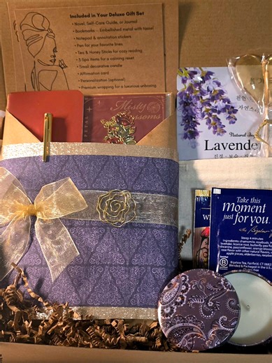 A beautifully wrapped book gift box. #selfcare #peacefulliving #selfcaregift #thoughtfulgifts #gratefullycreated