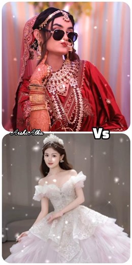 ✨Indian bride😍 vs ✨Korean bride🥰💫 which is your favourite ✨#arshi ✨#shorts 😊😊