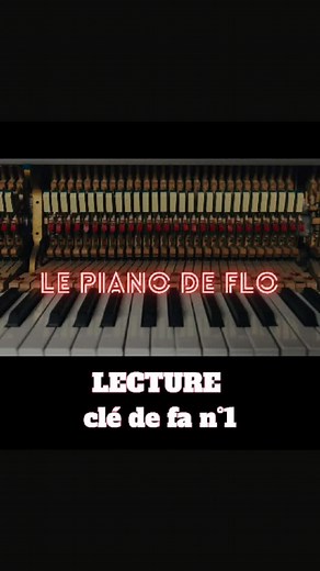 Apprends à lire les premières notes de la clé de fa #piano #lecture #solfege | LePiano De Flo