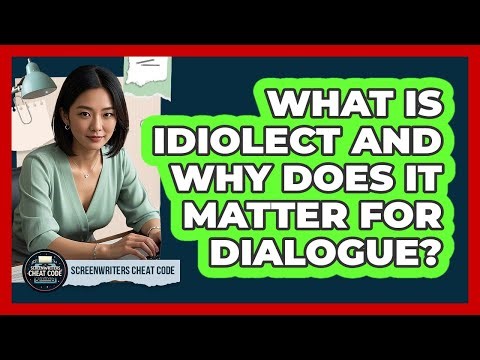 What Is Idiolect And Why Does It Matter For Dialogue? - Screenwriter's Cheat Code