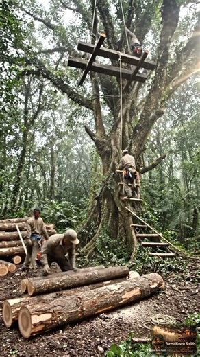 “Building a Treehouse From Scratch… The Result Is Unreal 😱🌳” #treehouse #wood #woodworking