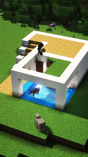 morden house built in Minecraft 🤯 #minecraft