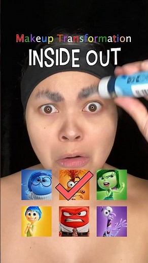 ‘SADNESS’ Inside Out Makeup Transformation 😭 #InsideOut2 #illusionmakeup #makeuptutorial