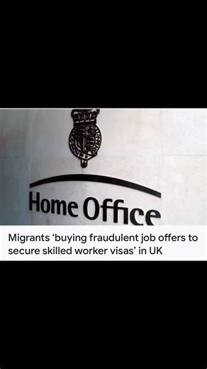 Educate The World on Instagram: "The Home Office is investigating reports that migrants are buying fraudulent job offers to secure skilled worker visas and remain in the UK. An investigation by The Times uncovered 'visa agents' offering false job records, identifying 250 examples of fake jobs used to support skilled worker visa applications. Migrants reportedly paid up to £13,000 for falsified documentation, including CVs and bank records, to obtain certificates of sponsorship for non-existent e