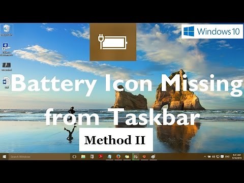 Battery Icon missing from the taskbar in Windows 10 [Method 2]