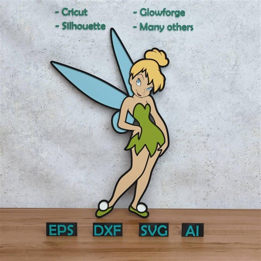 Cartoon Fairy Shadow Box SVG, Layered Design for Cricut X-tool Glowforge (digital Download) - Etsy