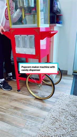 Popcorn Maker Machine with Candy Dispenser for Parties