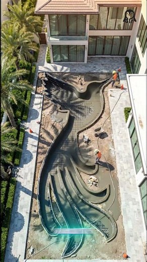 We Built a Bird of Paradise Shaped Luxury Pool #timelapse #pool #poolbuild