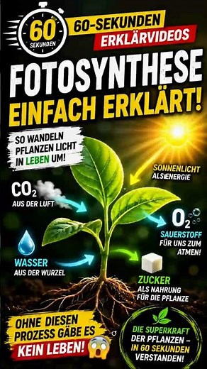 Ohne diesen Prozess gäbe es kein Leben! 😱 Fotosynthese erklärt #Fotosynthese #Biologi