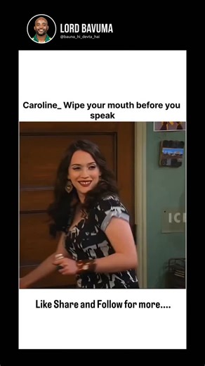 Lord Bavuma on Instagram: "In 2 Broke Girls Season 5, Caroline’s sharp line “wipe your mouth before you speak” lands perfectly, turning an ordinary moment into a laugh-out-loud exchange. Her polished, no-nonsense delivery contrasts hilariously with the chaos around her, showing off Caroline’s signature mix of sass and confidence. The comment feels effortless and cutting in the best way, reminding viewers why her quick wit is such a standout part of the show’s humor."