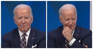 Blank-stare Biden picks at teeth when asked if he 'underestimated' Vladimir Putin