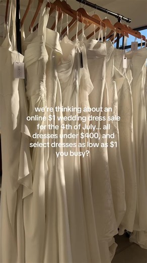 Dollar-Day 4th of July: $1 Wedding Dress Sale Alert