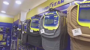 Goodyear Retractable Extension Cord Reel – Heavy-Duty Commercial Cable with Triple Tap Connector, Auto-Rewind & Wall/Ceiling Mountable (Enclosed, 12AWG x 65 ft)