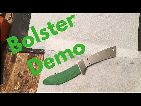 Knife making - Installing a Bolster