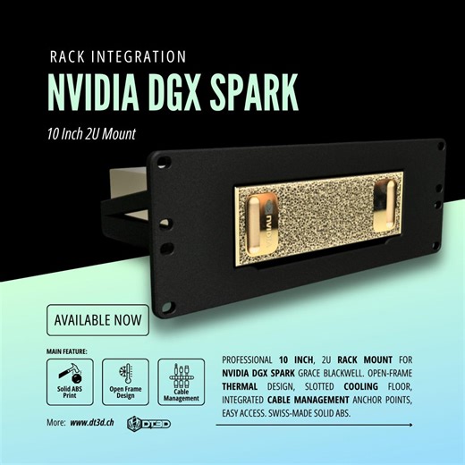 NVIDIA DGX Spark 10" Rack Mount 2U | Grace Blackwell AI Workstation Rack | Project Mini Rack | Swiss Made | Homelab | Edge Computing | Lab - Etsy Canada