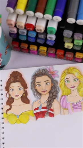 Easy disney princess drawing with ARdrawing app step by step tutorial for beginners #art #draw #arte