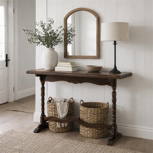 Antique Late 1800's Walnut Spindle Leg Solid Wood Narrow Accent Table - Etsy