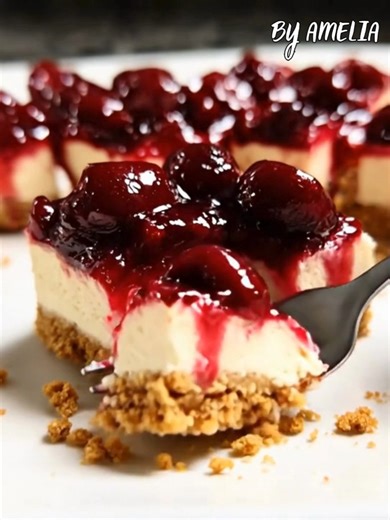 No-Bake Cherry Delight – A Cool & Creamy Family Favorite This easy no-bake dessert is a classic that brings back sweet memories. Perfect for holidays, potlucks, or just because. Ingredients For the Crust: 1 stick (8 Tbsp) unsalted butter, melted 12 full-size graham crackers (or 1½ cups graham cracker crumbs) 2 Tbsp granulated sugar ¾ tsp kosher salt For the Filling & Topping: 8 oz cream cheese, softened ¾ cup granulated sugar ¼ tsp kosher salt 2 cups cold heavy whipping cream 1½ tsp vanilla extr