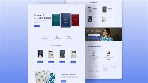 简约风格响应式书籍网页