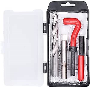 Thread Repair Kit M14x1.5mm 15Pcs a Set, Solid HSS Stainless steel Drill Helicoil Repair Kit Metric Thread Repair Insert Kit Compatible Hand Tool Set for Auto Repairing