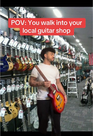And then you proceed to spend 4 hours there and not buy anything #greenscreen #GuitarTutorial #guitarshop #guitarstore #FYP #xyzbca #guitartok