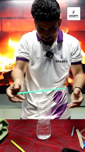 Electrostatic force⚡️🔋|| #science #assam #experiments #physics #viral