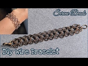 Link chain bracelet tutorial | How to make link chain bracelet | Wire wrapped bracelet