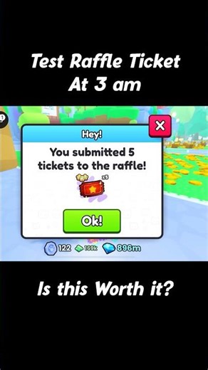 Raffle Tickets at 3 AM?? 🎟️ #roblox #petsim99 #ps99 #petsgo #gaming #shorts